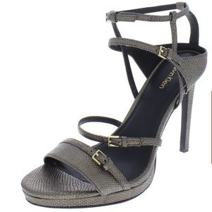 EUC Calvin Klein Leather Foiled Lizard Heels 🦎